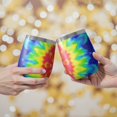 thumbnail image 2 of 12oz Stemless Wine Tumblers Rainbow Tie Dye Mandala Pattern Vacuum Insulated Stainless Steel Travel Tumbler Cups Mug with Lid and Straw for Champaign,Cocktail,Beer with Cleaning Brush, 2 of 5