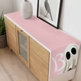 thumbnail image 4 of Halloween Table Runner - 90 Inch Long, Kitchen Dining Table Runner Dresser Scarves, Cartoon Funny Error Ghost Pink Farmhouse Decor for Coffee Tables Wedding Party Banquet, 4 of 8