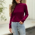 thumbnail image 2 of Bovemsi Womens Sweaters For Women Knit Crew Neck Long Sleeve Soft Pullover Sweater Fall Sweaters, 2 of 4