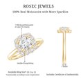 thumbnail image 5 of Rosec Jewels Moissanite Halo Engagement Ring for Women (D-VS1 Quality), 14K Yellow Gold, US 12.00, 5 of 8