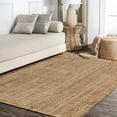 thumbnail image 4 of JONATHAN Y NRF103A-6 Pata Hand Woven Chunky Jute with Fringe Natural 6 ft. x 9 ft. Area Rug, Bohemian Transitional, Pet Friendly, Stain Resistant, Easy to Clean, for Living Room; Kitchen, Bedroom, 4 of 11