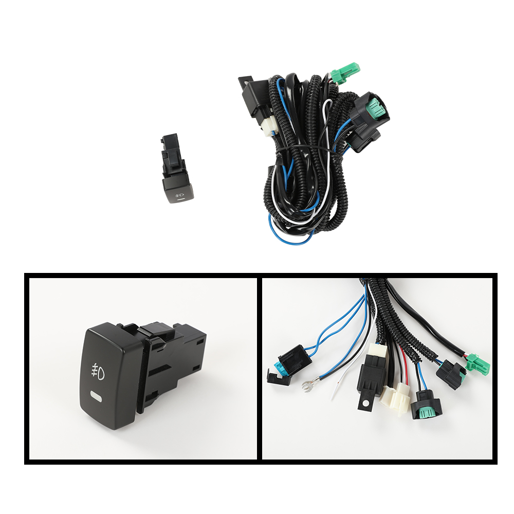 Maxcomotors Fog Light Kit For 2017-2018 Honda CR-V – Clear Lenses, Halogen, Includes Switch & Wiring Harness