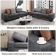thumbnail image 4 of Meetleisure 84" 3 Seater Sofa,Extra Deep Seat Loveseat Couch for living Room,with Side Pockets Free 2 Cushions,Deep Gray, 4 of 6