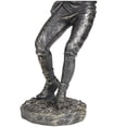 thumbnail image 4 of 6" x 16" Silver Polystone Football Player Sculpture, by DecMode, 4 of 9