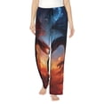 thumbnail image 1 of Balery Red And Blue Fire Cloud Dragon Pantalones de pijama para mujer, pijamas ultraligeros, pantalones de estar por casa-Small, 1 of 6