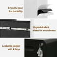 thumbnail image 5 of 3 Drawer File Cabinet with Lock and 4 Keys, Mobile Metal Filing Cabinet, File Cabinets for Home Office, Under Desk, Pre-Assembly, File Drawer, Letter/Legal/A4 Hanging File Folders, 5 of 17