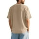 thumbnail image 3 of pstuiky Camisas de vestir de manga corta para hombre, Blusa básica de manga corta con cuello redondo y mangas cortas para hombre camisas casuales para hombre l, 3 of 5