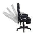 thumbnail image 3 of Gymax Chaise de Jeu à Dossier Haut Style Course pour Bureau et Maison avec Ottoman, 3 of 9