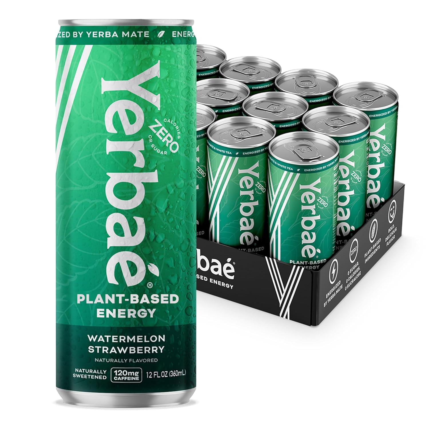(Pack Of 12) Yerbae Water Sparkling Watermelon Strawberry 12 Fo