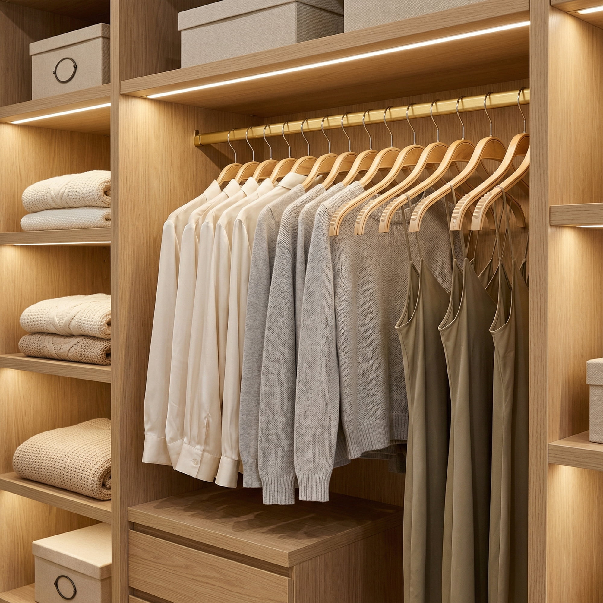 Unique Bargains 2 Pcs Wood Non-Slip Great Hangers with Clips for Closet Natural 16.5inch