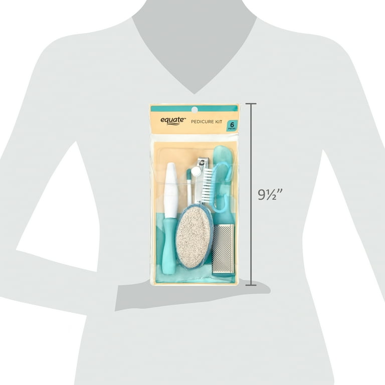 Equate Personal Foot Care Pedicure Kit with Storage Pouch 6 Pieces