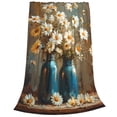 thumbnail image 2 of Fuzoiu Rustic Daisy Mason Jars Print Ultra-Soft Micro Fleece Blanket,All Seasons Flannel Throw, Lightweight Blanket for Bed, Sofa, Couch, Movie Night, Camping, and Travel-40"x30", 2 of 7
