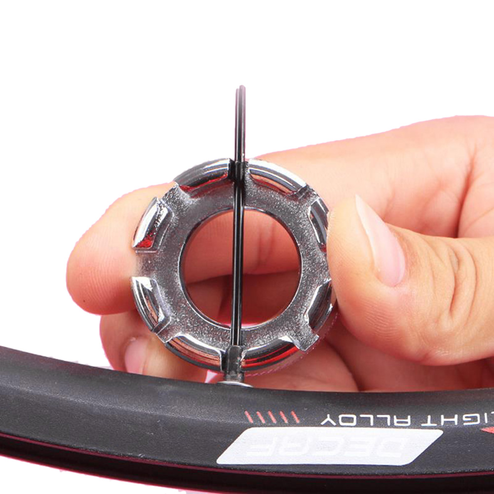 Maintenance Bicycle Spanner Wrench 8 Way Spoke Wheel Rim Key Tool Kit New Useful 