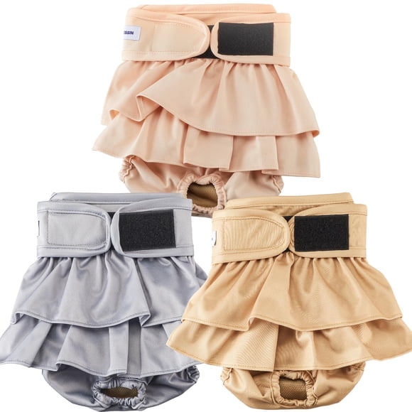 Pañales reutilizables para perros VUNCESSIN, lavables para perras (S)