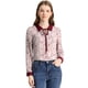 thumbnail image 1 of Blusa Floral Transparente Allegra K Con Cuello De Color En Contraste Para Mujer Blanco Rojo M, 1 of 6