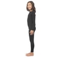 thumbnail image 3 of Bodtek Girls Crewneck long johns base layer Set (Black X-Large), 3 of 5