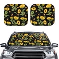 thumbnail image 2 of Haiem Bees and Sunflowers Car Windshield Sun Shade (2 Pieces) Foldable Windshield Sun Shade Car Accessories for Truck SUV Pickup-Small, 2 of 7