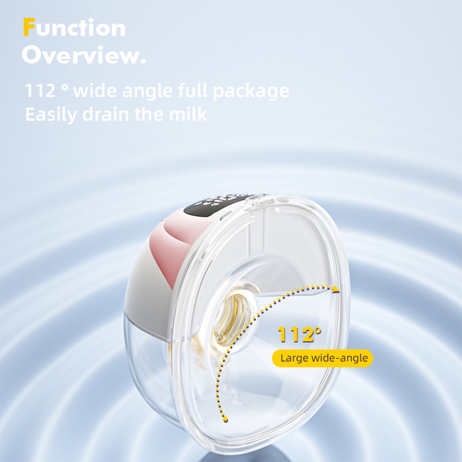 NFTIGB Hands-Free Wearable Breast Pump, Electric Wireless Portable Breastpump with 3 Modes and 9 Suction Levels, 240ml Capacity (8.11 oz), Includes 4 Flange Sizes, 1200mAh Battery, White/Pink