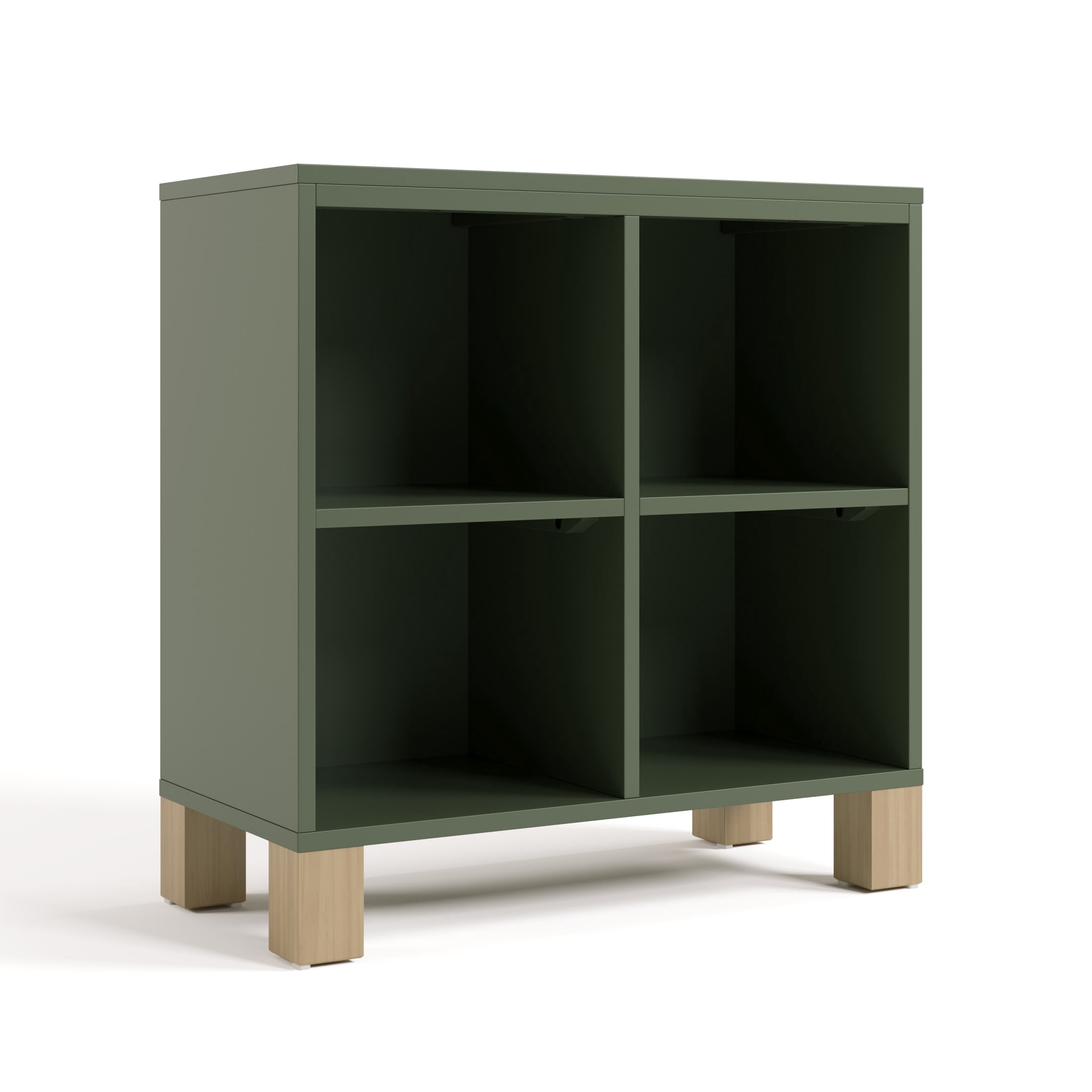 Storkcraft California Cube Organizer Bookcase, Olive and Driftwood
