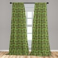 thumbnail image 5 of Ambesonne Ethnic Curtains, Stripe Motifs, Pair of 28"x63", Multicolor, 5 of 5