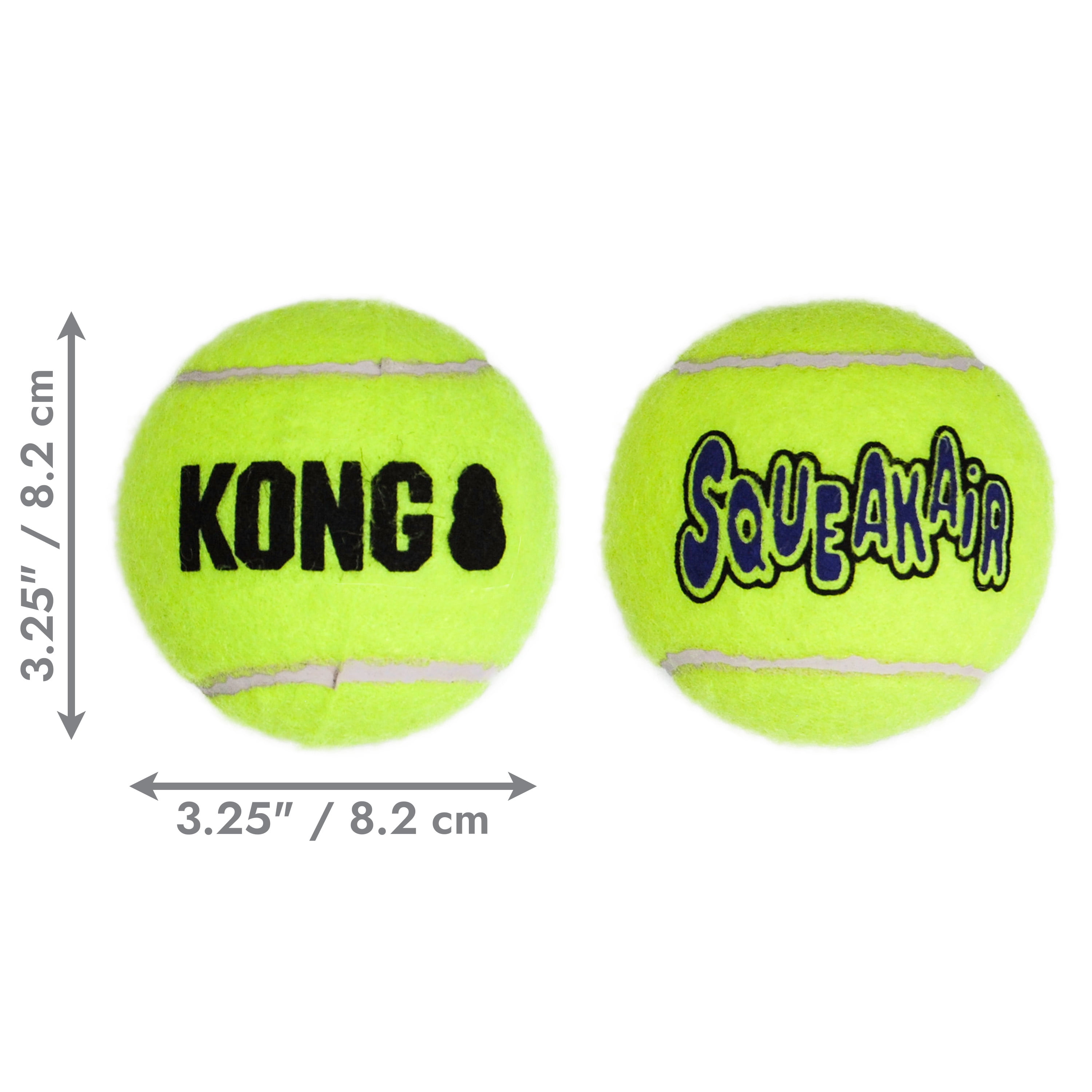 KONG® SqueakAir Tennis Balls Fetch Dog Toy with Squeaker, Large, 2 Count