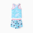 thumbnail image 2 of Disney Stitch Girls Swimsuit Sleeveless Tankini Top and Short Bottom Two-Piece Bathing Suit Beach Bikini for Kids Size 3-13, 2 of 9