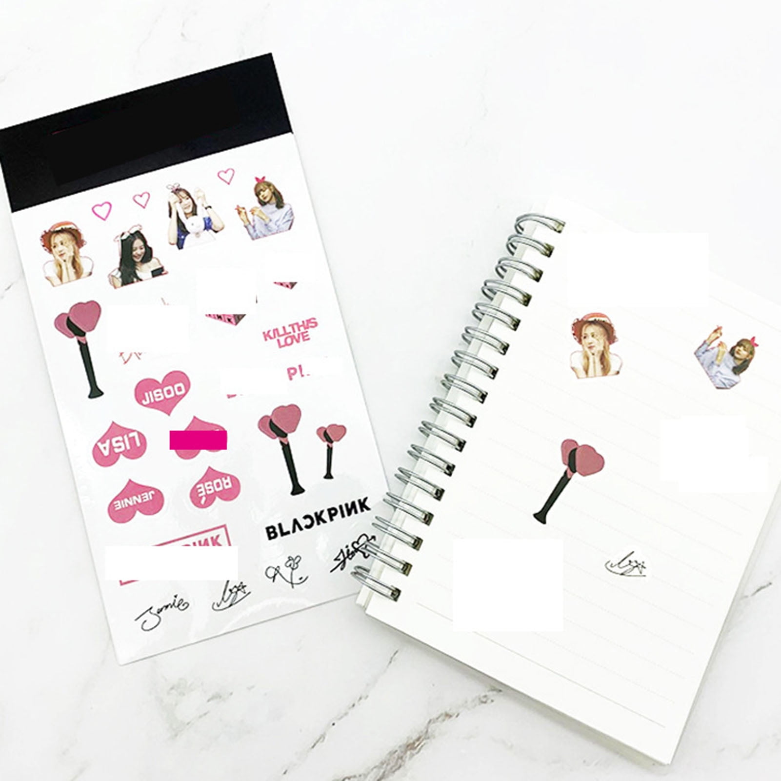 sijiali cartoon bts blackpink series waterproof diy notebook diary decoration sticker walmart com