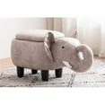 thumbnail image 2 of Home 2 Office Elliot The Elephant Fabric Storage Ottoman/Stool in Gray/Black, 2 of 5