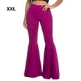 thumbnail image 4 of Sonducket Pantalones de amplia aplicación en varios tamaños disponibles, pantalones acampanados de cintura alta, pantalones acampanados para Prendas para la parte inferior del cuerpo púrpura XL, 4 of 6