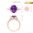 thumbnail image 5 of ANGARA Natural 3.15 Ct. Amethyst with Diamond Classic Ring in 14K Rose Gold for Women (Ring Size: 4), 5 of 10