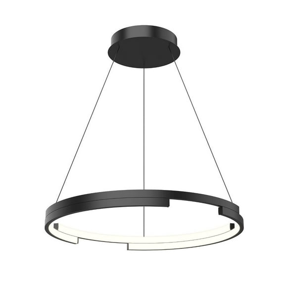 PD52724-BK-Kuzco Lighting-Anello Minor - 58W LED Pendant-1.75 Inches Tall and 24 Inches Wide-Black Finish