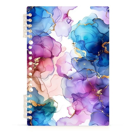 Purple and Blue Marble Spiral Journal Notebook College Ruled Notebook 8.3" x 5.7" A5 Lined Thick Paper Page