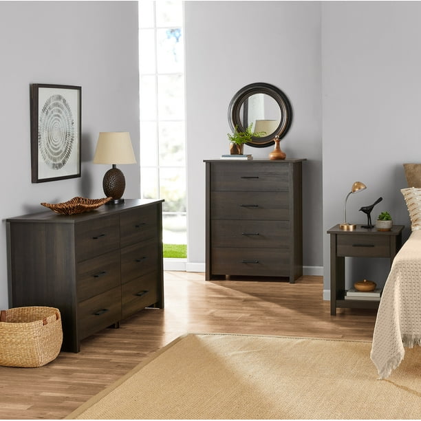 mainstays classic 4 drawer dresser black oak finish Mainstay - Brandclub