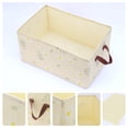 thumbnail image 2 of Unique Bargains Fabric Storage Cube Storage Bin Storage Basket Yellow 17.5*12*8in, 2 of 7