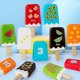 thumbnail image 4 of Set de Paletas de Números de Juguete de Helado Digital | Juego de aprendizaje de matemáticas preescolares de madera | Constructor de habilidades motoras finas | Fundas extraíbles coloridas | Números, 4 of 6