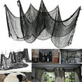 thumbnail image 3 of Black Spooky Cloth,Halloween Creepy Cloth Black,Large Black Scary Creepy Gauze,Windows Entryways Cover Gauze for Halloween Party Outdoor Handing Home Wall Decor Supplies,Creepy Gauze for House, 3 of 9