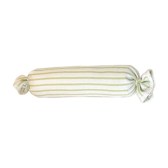 Premium Ice Silk Neck Pillow with Ergonomic Candy Shape, Breathable Striped Bolster, Removable Inner Liner for Cervical, Lumbar Support, and Comfort