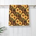thumbnail image 5 of Fotbe Yellow Black Plaid Sunflower Pattern Premium Towels , (27.5x16in) Lightweight and Highly Absorbent Quick Drying Microfiber Towel, Perfect for Daily Use, 5 of 6