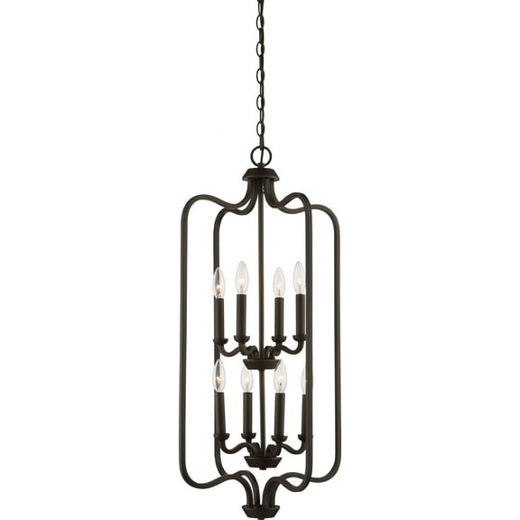 Nuvo Lighting - Willow-Eight Light 2-Tier Caged Pendant-17 Inches Wide by 34