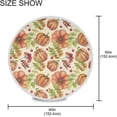 thumbnail image 4 of Coolnut Berries Thanksgiving Pumpkins Round Tablecloth 60", Waterproof Stain and Wrinkle Resistant Washable Decorative Table Covers for Kitchen Dining Party Christmas Decor, 4 of 7