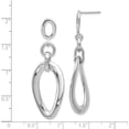 thumbnail image 4 of Sterling Silver Polished Post Dangle Earrings - 50mm- Made In Italy, 4 of 6