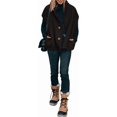 thumbnail image 4 of Fall Winter Women Casual Loose Fleece Vest Oversize Button-up Sherpa Vest Jacket, 4 of 6