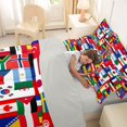 thumbnail image 5 of Manfei Country Flag Patchwork 7-Piece Twin Bedding,Global Nation Bedding Comforter Set,Multicolor,Light Gray Reversible, 5 of 7
