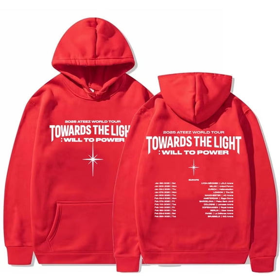 2025 Ateez World Tour Towards The Light: Will To Power Hoodies Unisex Fashion Sweatshirt Pullover Casual Streetwear