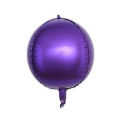 Angle View: 4PK 2 PCS 12" Purple 4D Orbz Round Balloons Aluminium Foil Mylar Balloons