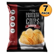 Protein Chips, 14g Protein, 3g-4g Net Carbs, Gluten Free, Keto Snacks, Low Carb Snacks, Protein Crisps, Keto-Friendly, Made in USA (Barbecue, 7 Pack)