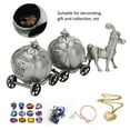 thumbnail image 3 of Carriage Tooth Fairy Box, Tooth Collection Box Vintage Pumpkin Carriage Shape Exquisite Jewelry Box Craft Gift Ornament for Decorating Collection,Gray, 3 of 8