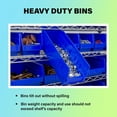 thumbnail image 4 of Heavy Duty Plastic Shelf Bins for Garage, Closet, and Drawer Storage, 12-Inch x 3-Inch x 4-Inch, Green, 24-Pack, 4 of 8