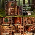 thumbnail image 5 of Book Nook Kit, 3D Wooden Puzzles for Adults, DIY Miniature House Kit for Adults, Booknook with LED Light, Gifts for Family, Friends, 5 of 7