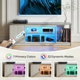 thumbnail image 3 of Bestier 58" LED TV Stand for PS5 Gaming Entertainment Center for 60/65 inch TV, Wash White, 3 of 8